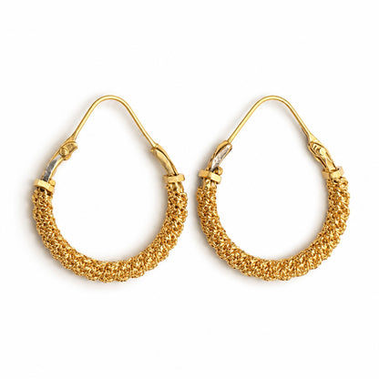 Gold Woven Hoop Earrings