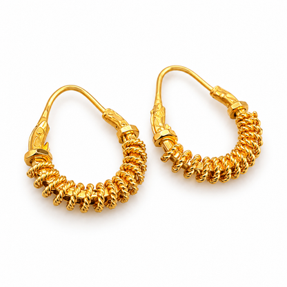 Gold Twisted Hoop Earrings