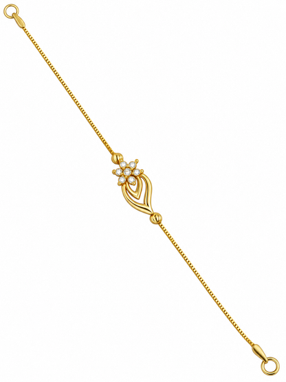 Floral center chain bracelet