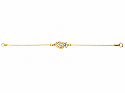 Floral center chain bracelet