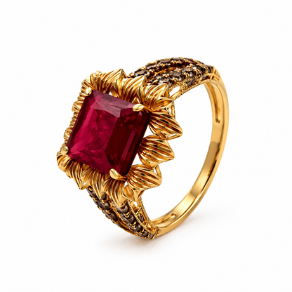 Royal Ruby Gold Ring