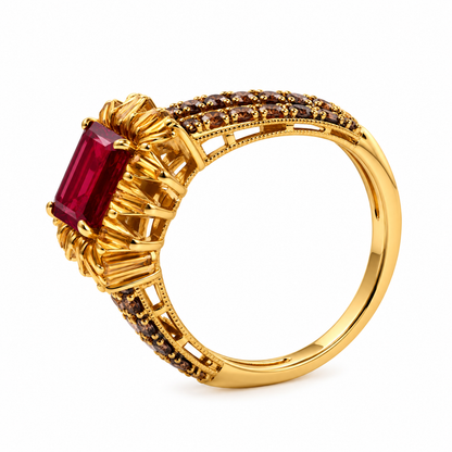 Royal Ruby Gold Ring